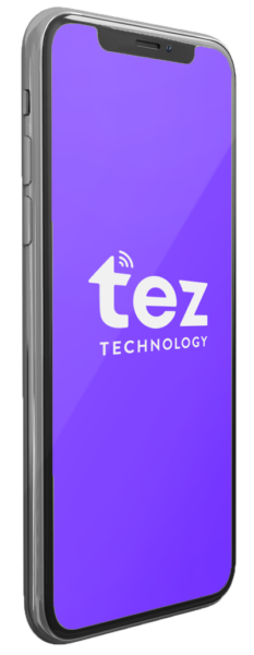 tez logo on mobile phone