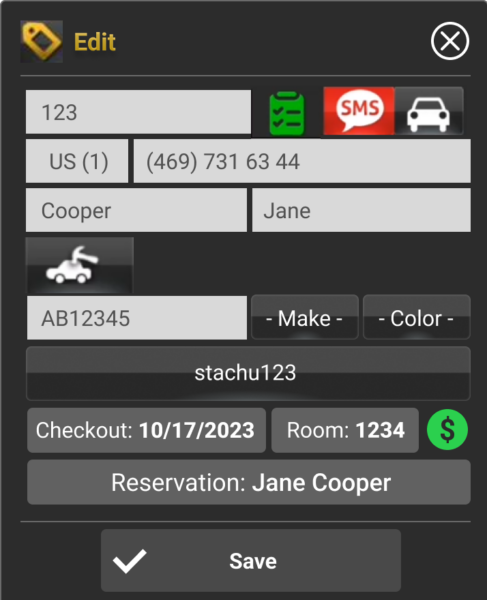 Infor Reservations_SMSV_Screen2