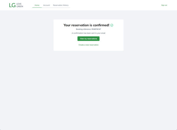 Reservation Screen 3