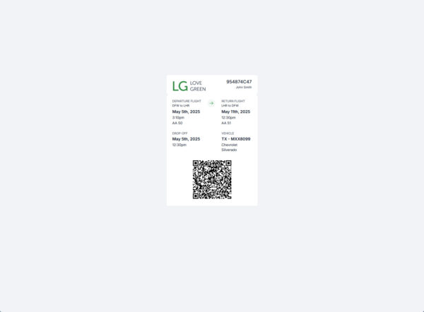Reservation Screen 5